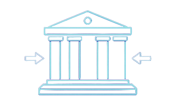 Bank&uuml;berweisung als Neon-Icon im GambleZen Casino