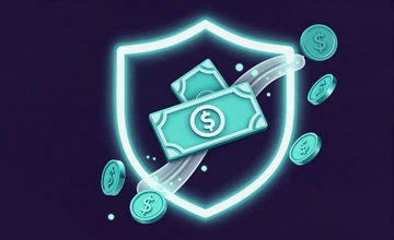 30% w&ouml;chentlicher Cashback-Bonus als t&uuml;rkises Neon-Schild bei GambleZen