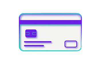 Visa und Mastercard Kreditkarte als Neon-Icon im GambleZen Casino