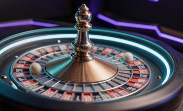 Live Roulette-Rad unter t&uuml;rkisem Neonlicht im GambleZen Live Casino