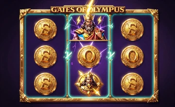 Gates of Olympus 1000 Slot mit goldenen Blitzen und Zeus im GambleZen Casino