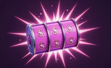 444 Freispiele auf Einzahlung als magenta Neon-Reel-Burst bei GambleZen